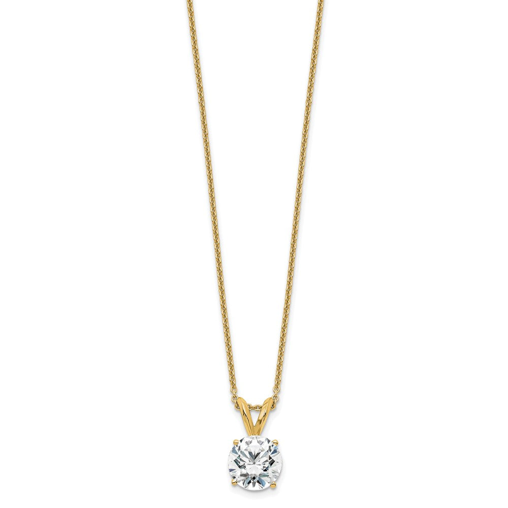 14K 1 Carat Total Weight Round Certified Vs/Si Gh Lab Grown Diamond Solitaire 18In Necklace
