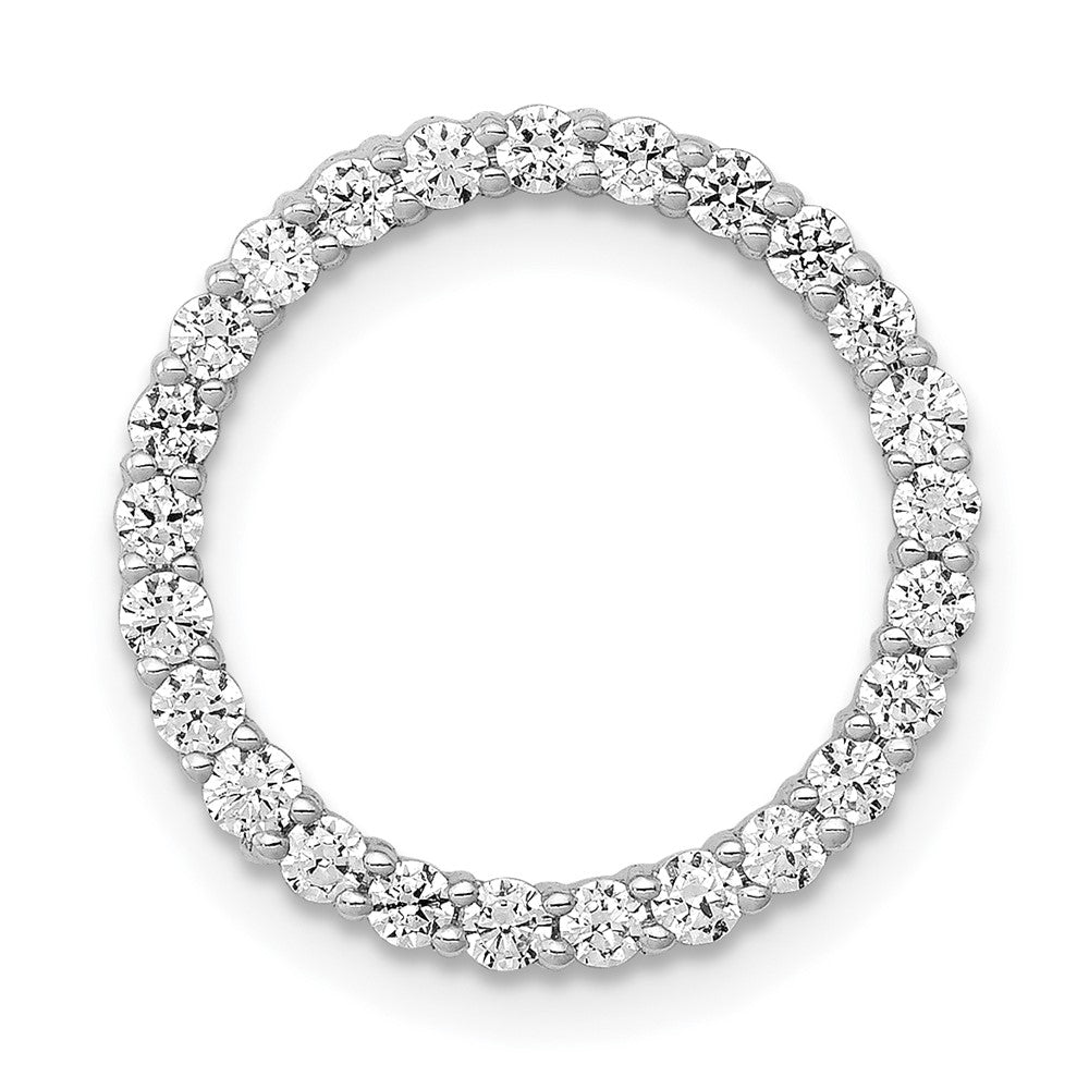 14K White Gold Lab Grown Diamond Vs/Si Fgh Circle Pendant