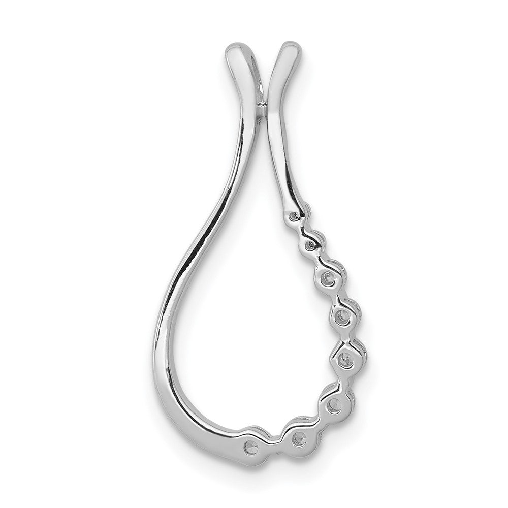 14K White Gold Lab Grown Diamond Vs/Si Fgh Teardrop Pendant