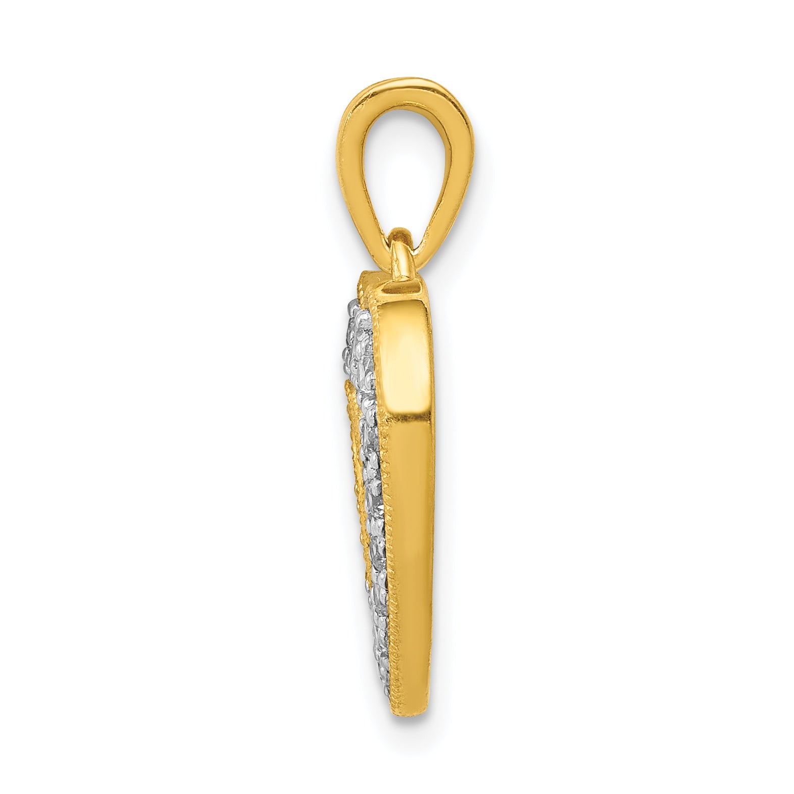 14k 1/4 carat Lab Grown Diamond VS/SI+ G+ Complete Heart Pendant