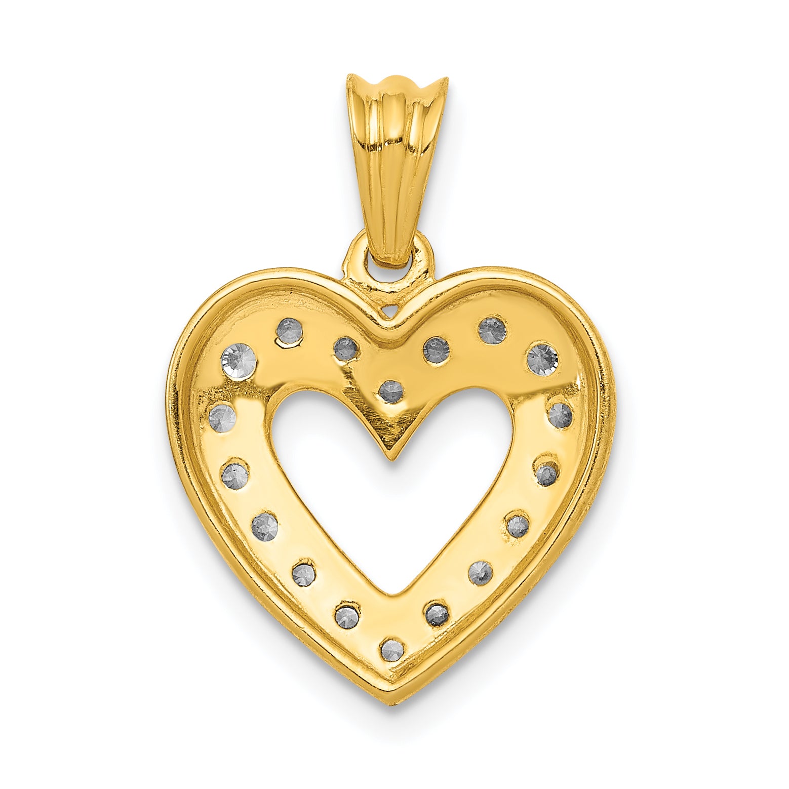 14k 1/4 carat Lab Grown Diamond VS/SI+ G+ Complete Heart Pendant