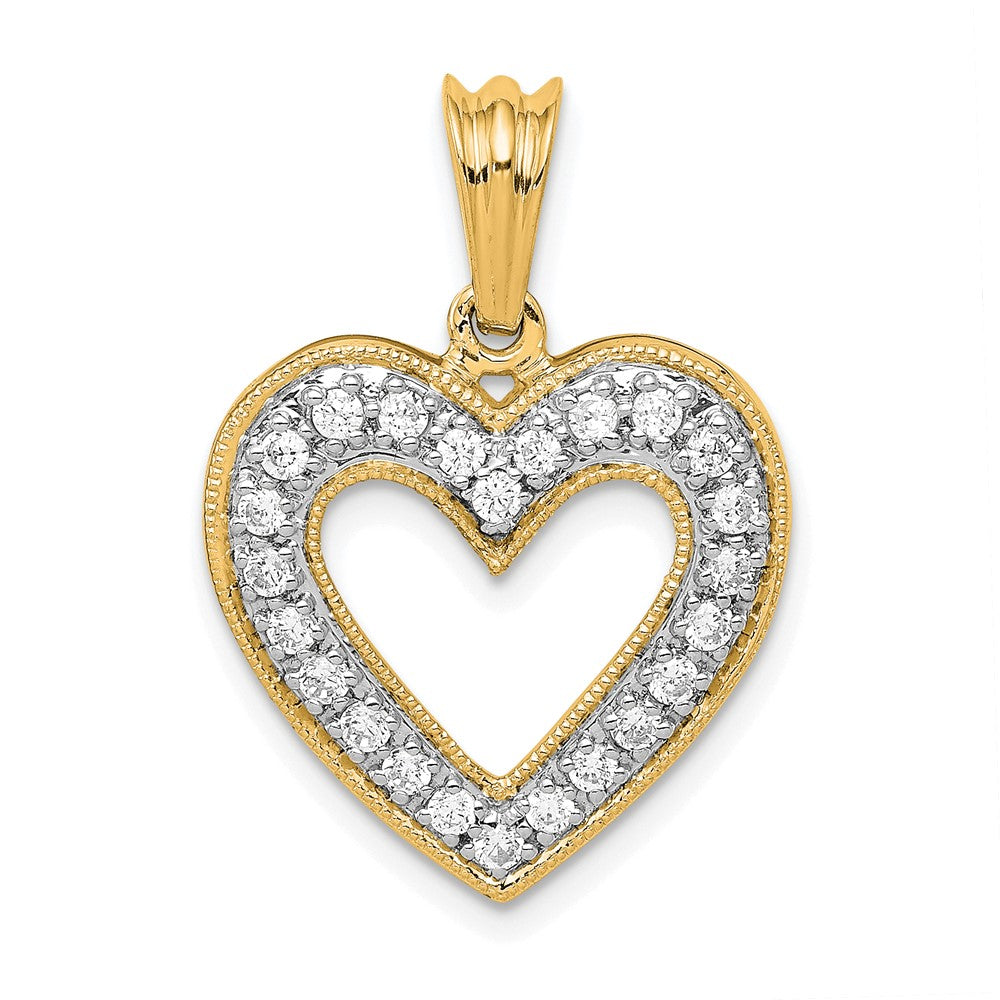 14K Lab Grown Diamond VS/SI FGH Heart Pendant