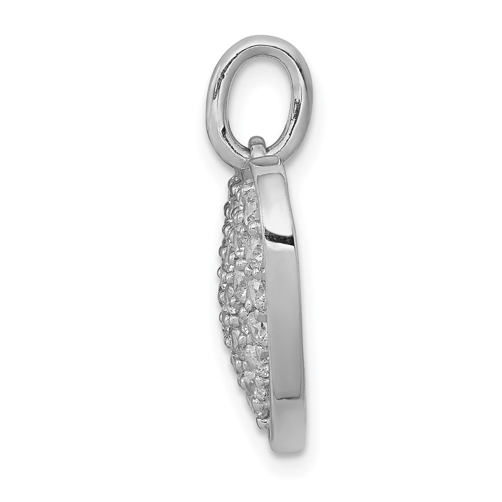 14K White Gold Lab Grown Diamond VS/SI FGH Heart Pendant