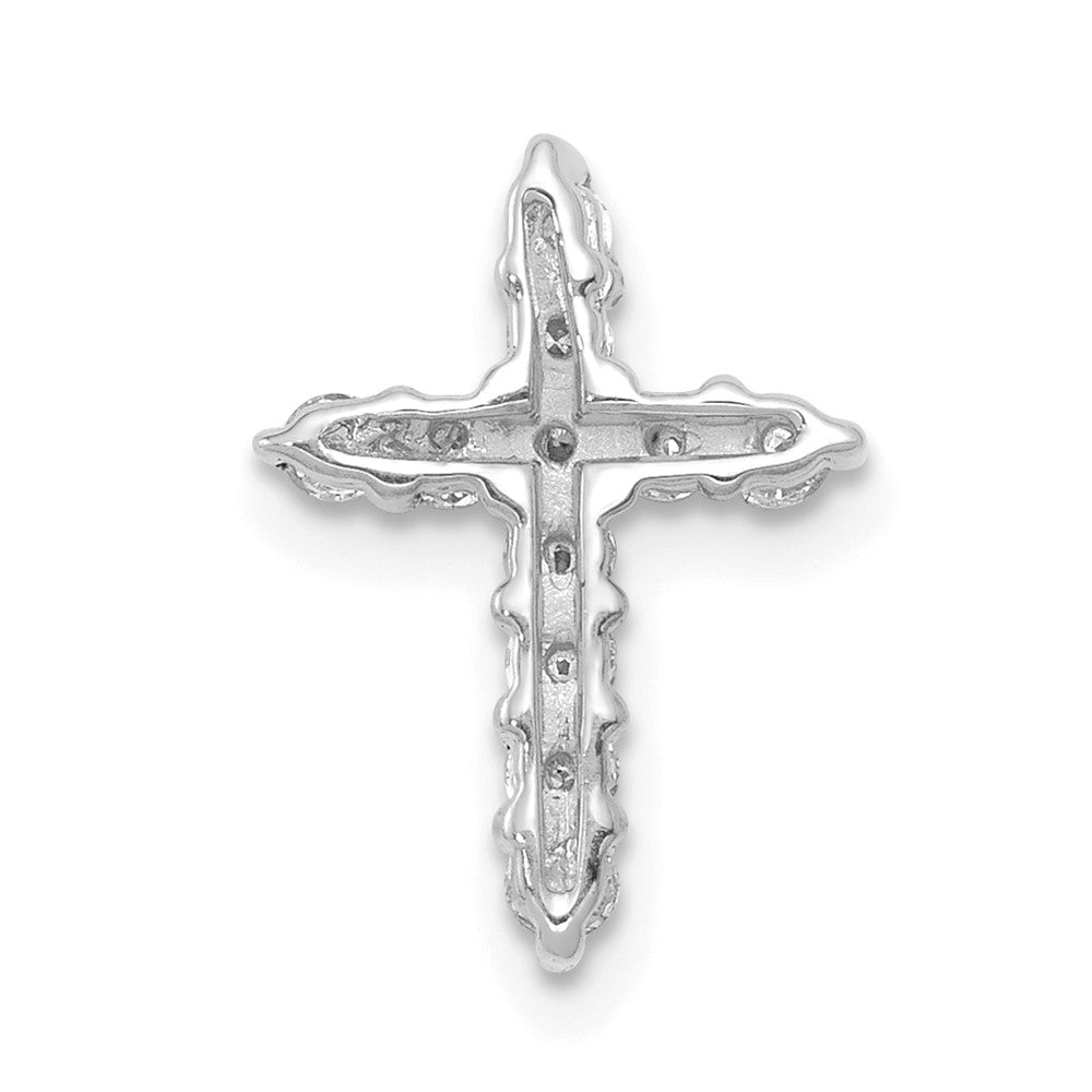 14K White Gold Lab Grown Diamond Vs/Si Fgh Cross Pendant