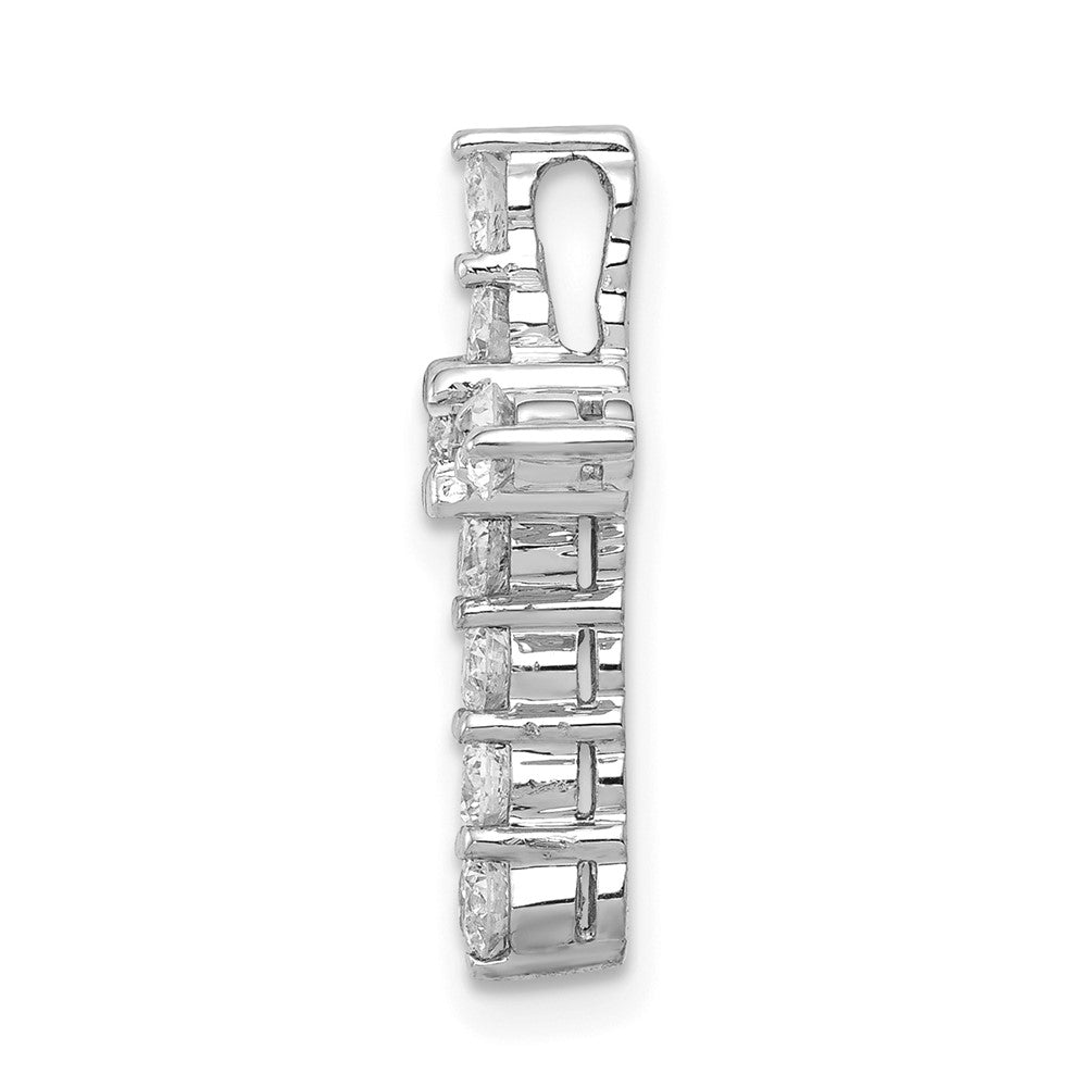 14K White Gold Lab Grown Diamond Vs/Si Fgh Cross Pendant
