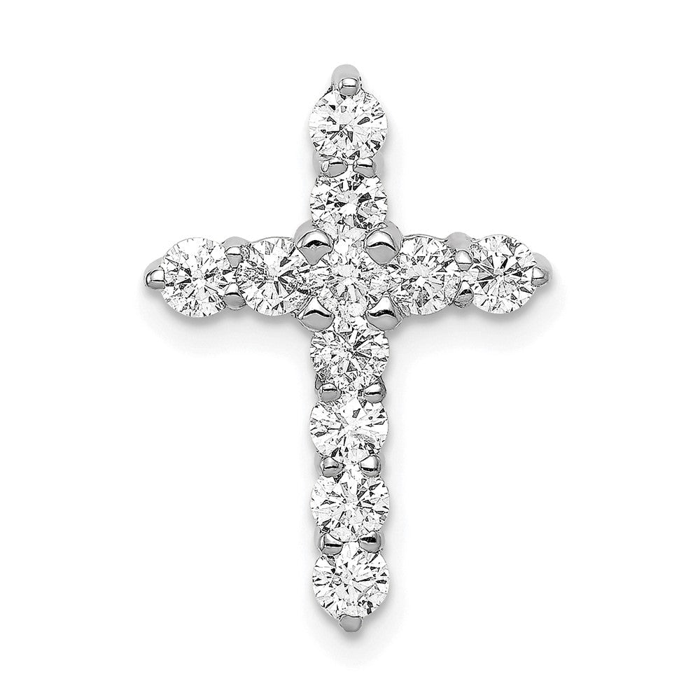 14K White Gold Lab Grown Diamond Vs/Si Fgh Cross Pendant