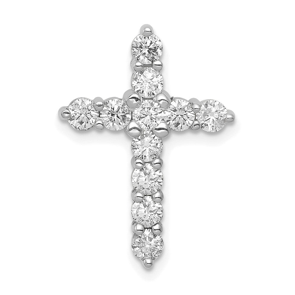 14K White Gold Lab Grown Diamond Vs/Si Fgh Cross Pendant