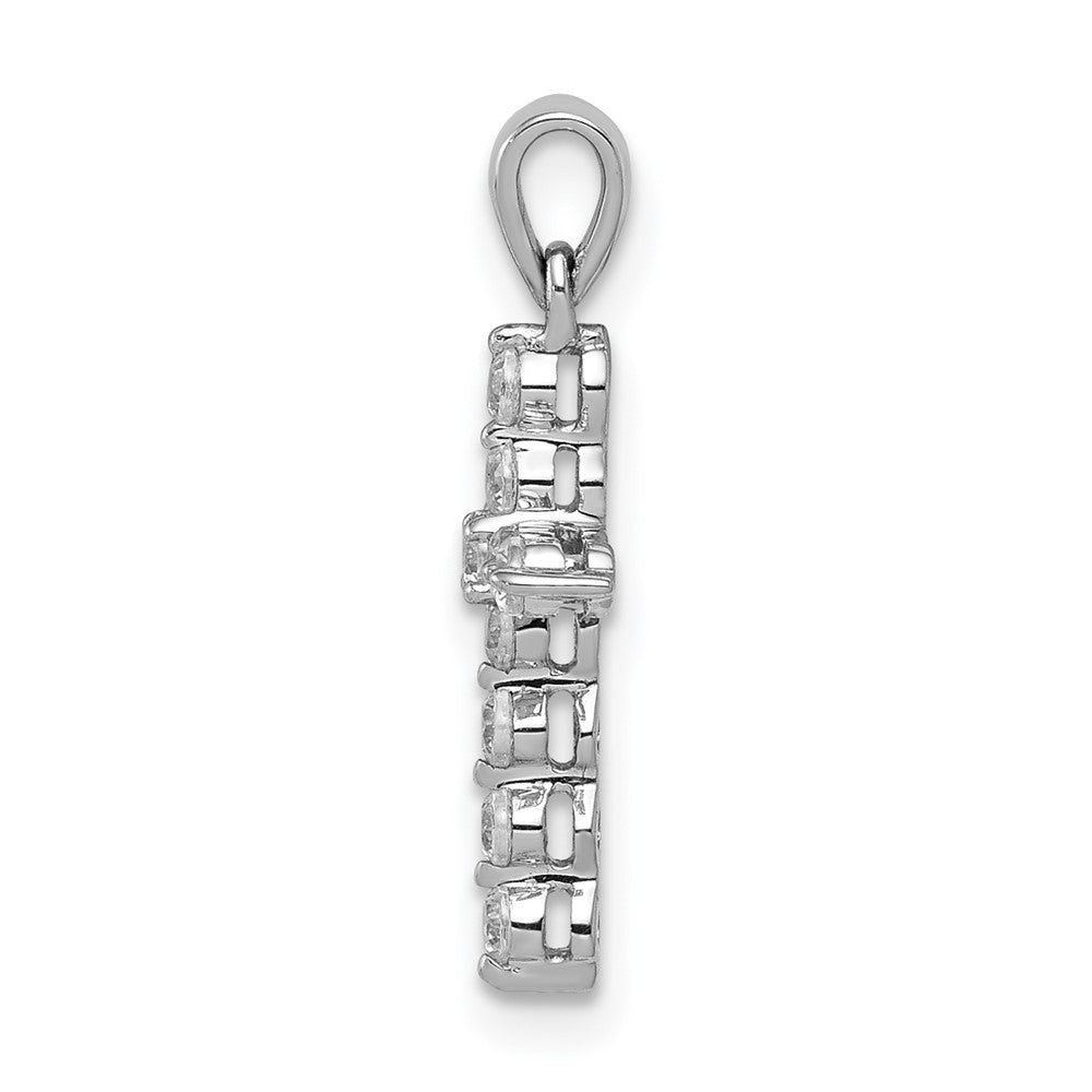 14K White Gold Lab Grown Diamond VS/SI FGH Cross Pendant