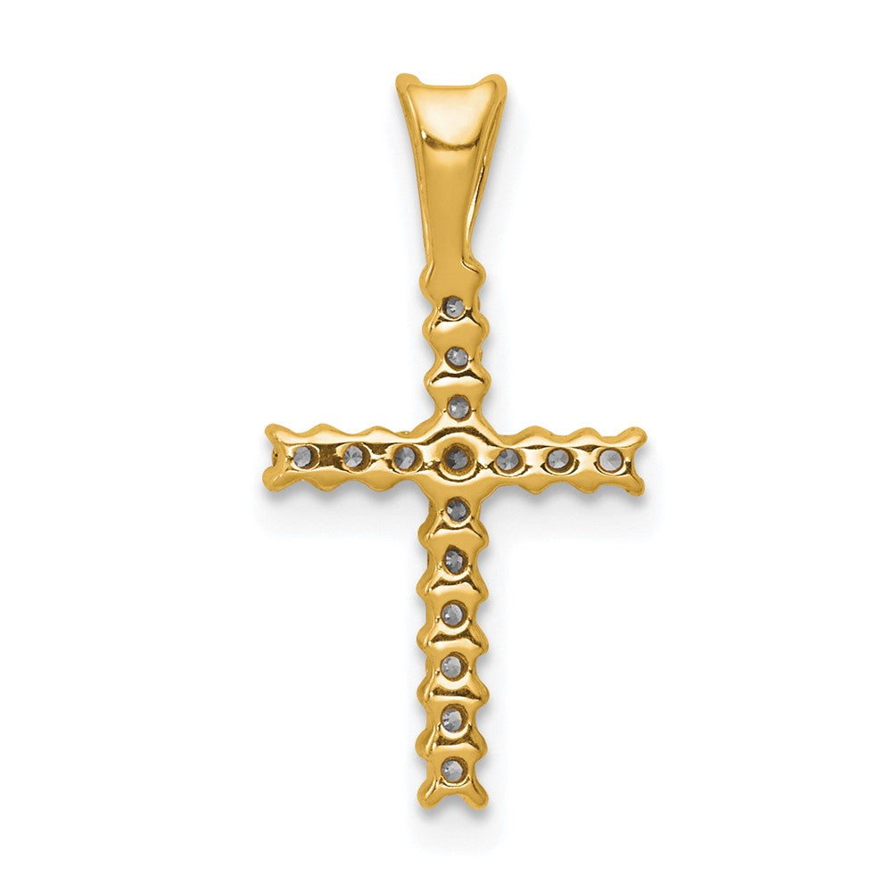 14K Lab Grown VS/SI FGH Dia Latin Cross Pendant