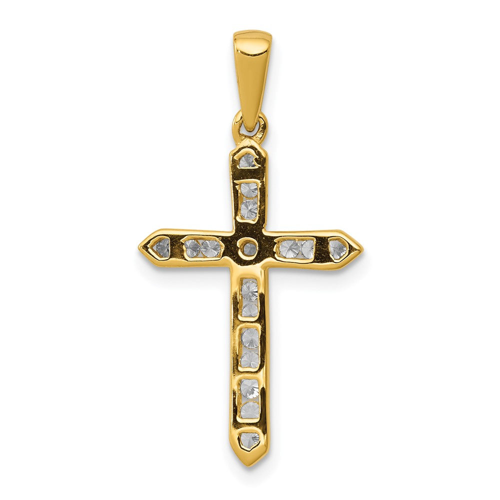 14K Lab Grown Diamond VS/SI FGH Cross Pendant
