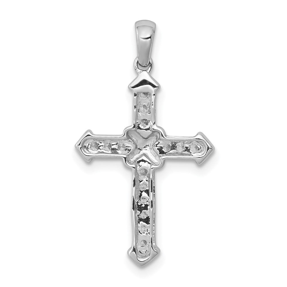 14K White Gold Passion Lab Grown Diamond VS/SI FGH Cross Pendant