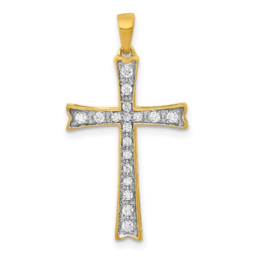 14K Lab Grown Diamond VS/SI FGH Cross Pendant