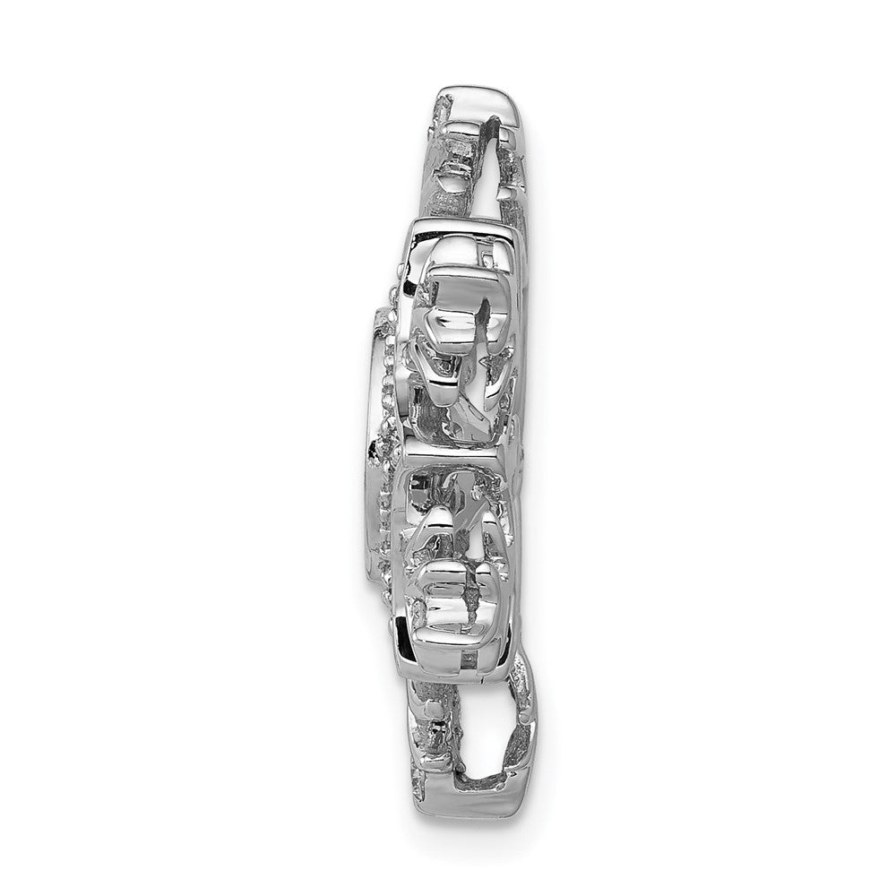 14K White Gold Vibrant Lab Grown Diamond VS/SI FGH Snowflake Pendant