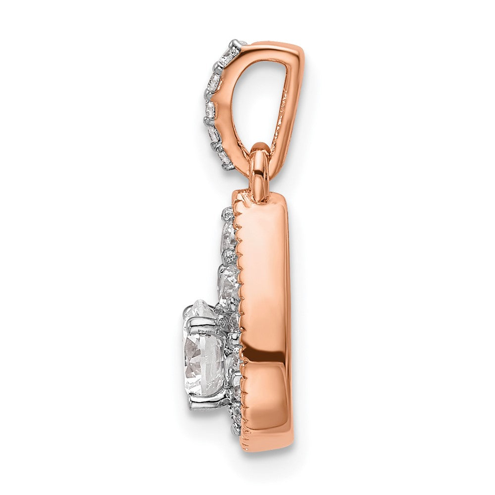14K Rose Gold Lab Grown Diamond VS/SI FGH Complete Teardrop Pendant