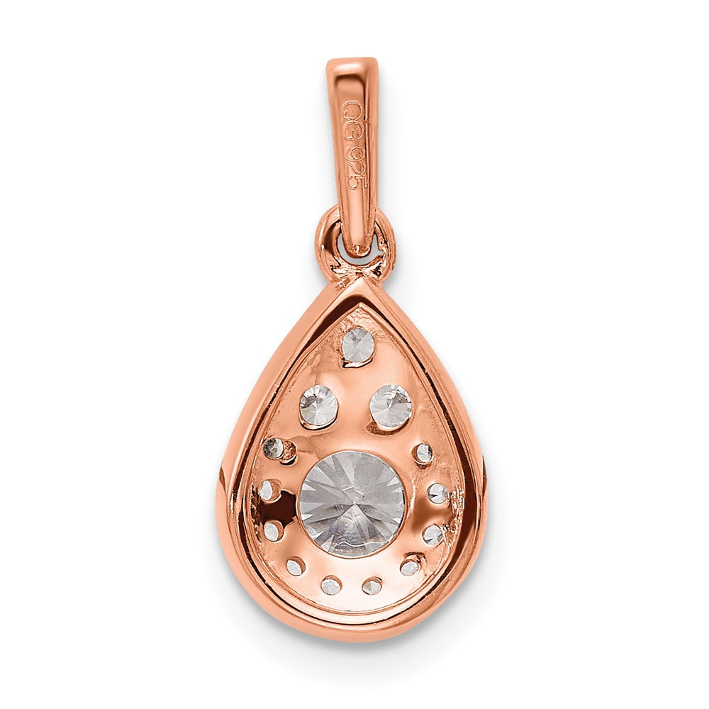 14K Rose Gold Lab Grown Diamond VS/SI FGH Complete Teardrop Pendant