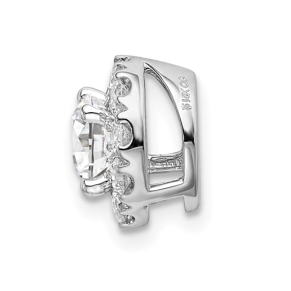 14K White Gold Lab Grown Diamond Vs/Si Fgh Round Halo Pendant