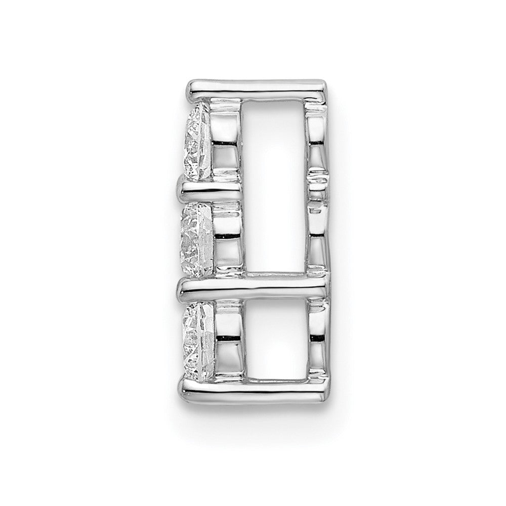 14K White Gold Lab Grown Diamond Vs/Si Fgh 3-Stone Pendant