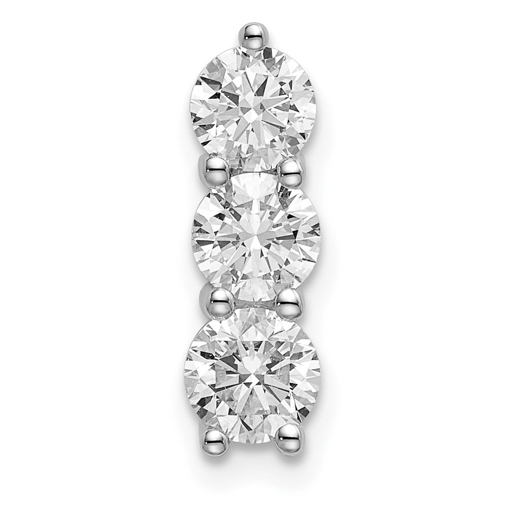 14K White Gold Lab Grown Diamond VS/SI FGH 3-stone Pendant