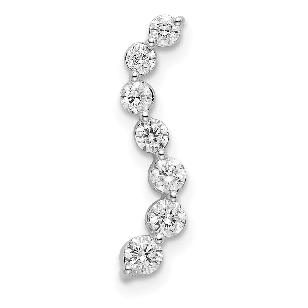 14K White Gold Lab Grown Diamond Vs/Si Fgh 7-Stone Journey Pendant