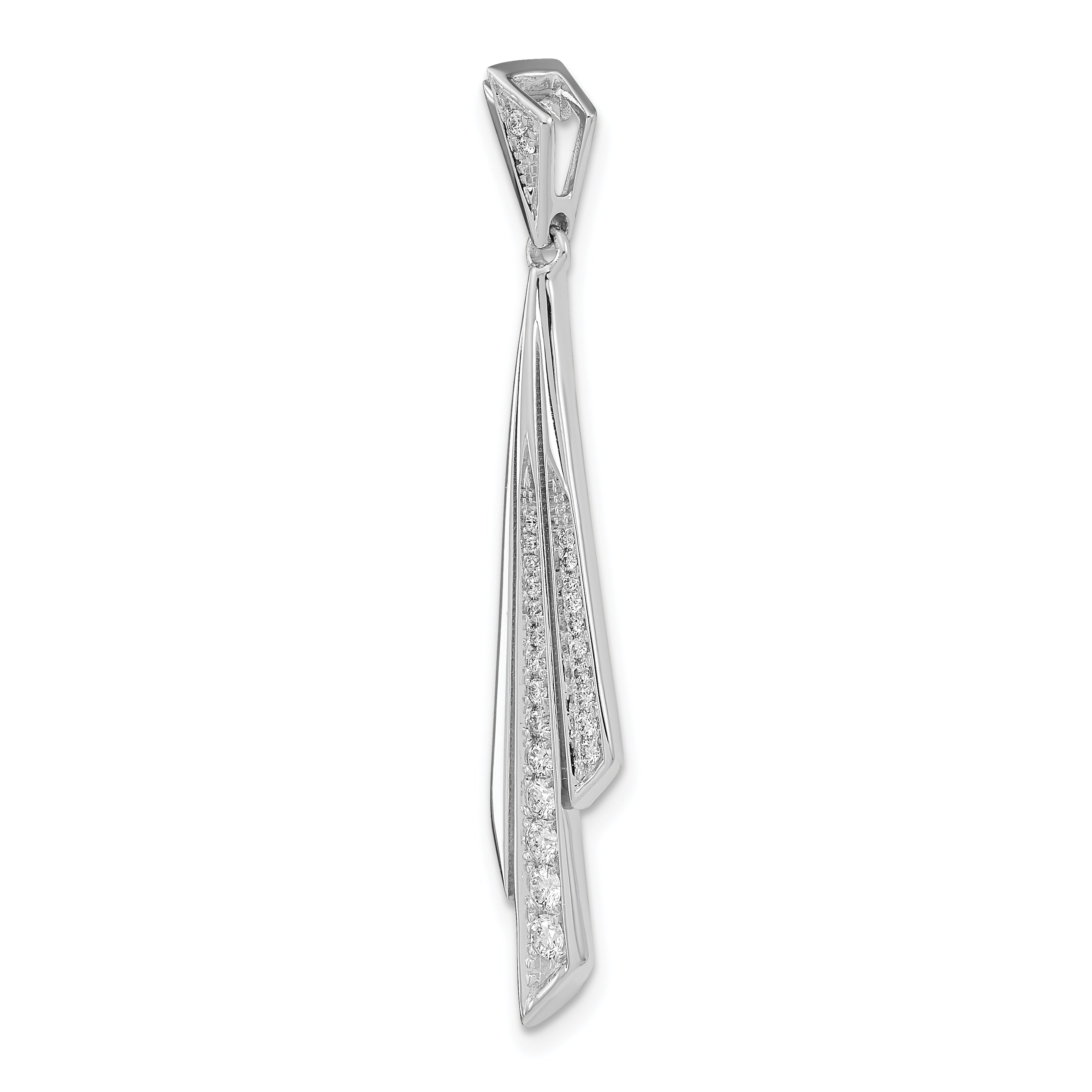 14k White Gold 1/4 carat Lab Grown Diamond VS/SI+ G+ Fashion Pendant