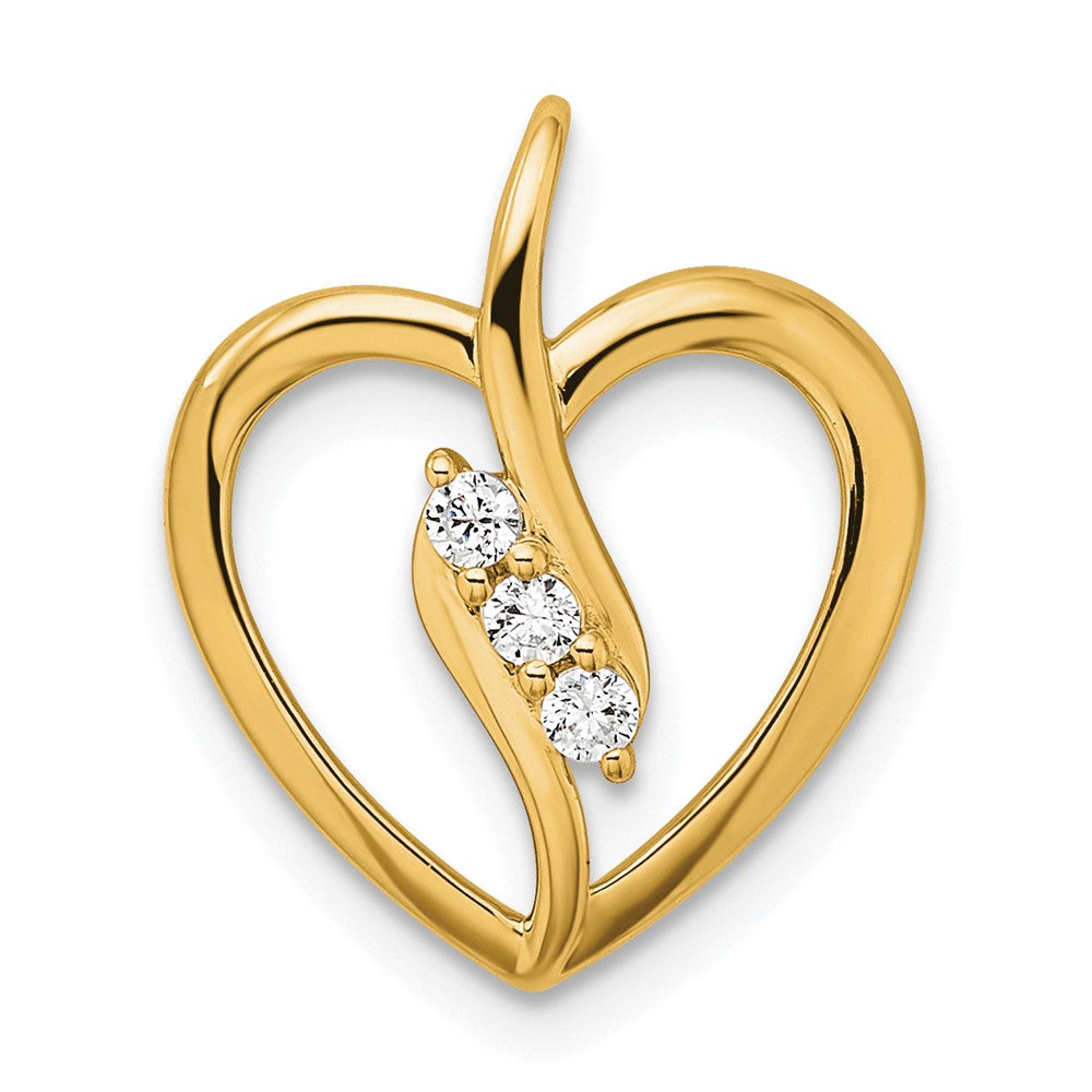 14K Lab Grown Diamond VS/SI FGH Open Heart Pendant