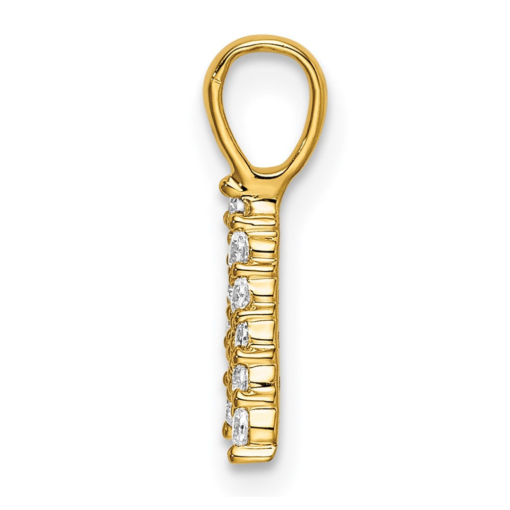 14K Lab Grown Vs/Si Fgh Dia Letter A Initial Pendant