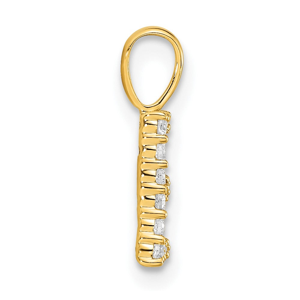 14K Lab Grown VS/SI FGH Dia Letter E Initial Pendant