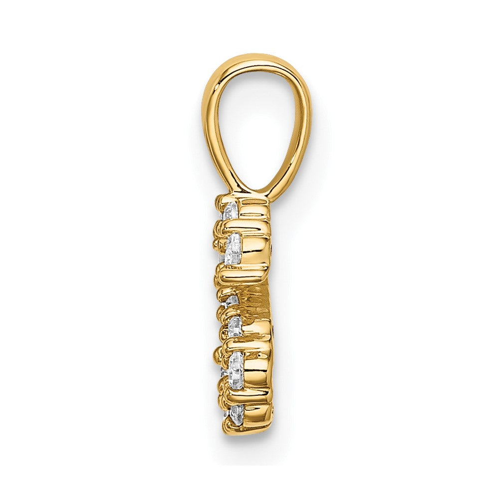 14K Lab Grown Vs/Si Fgh Dia Letter S Initial Pendant