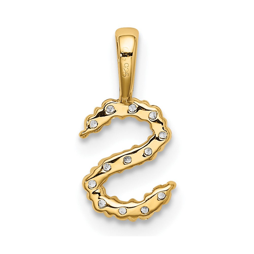 14K Lab Grown Vs/Si Fgh Dia Letter S Initial Pendant