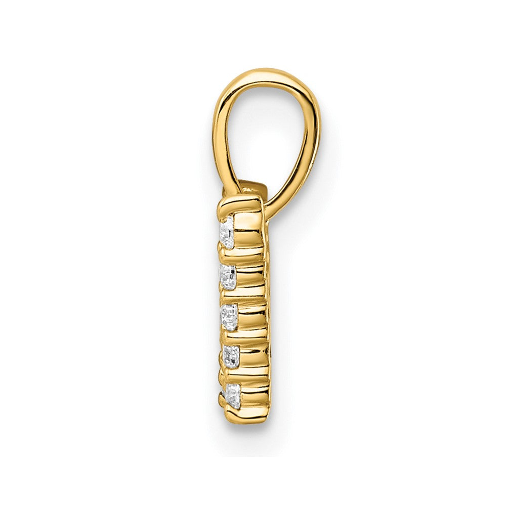 14K Lab Grown Vs/Si Fgh Dia Letter W Initial Pendant