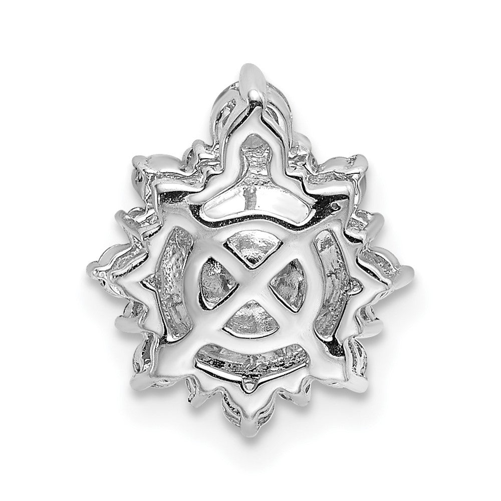 14K White Gold Lab Grown Diamond VS/SI FGH Fancy FWC Pearl Chain Sli