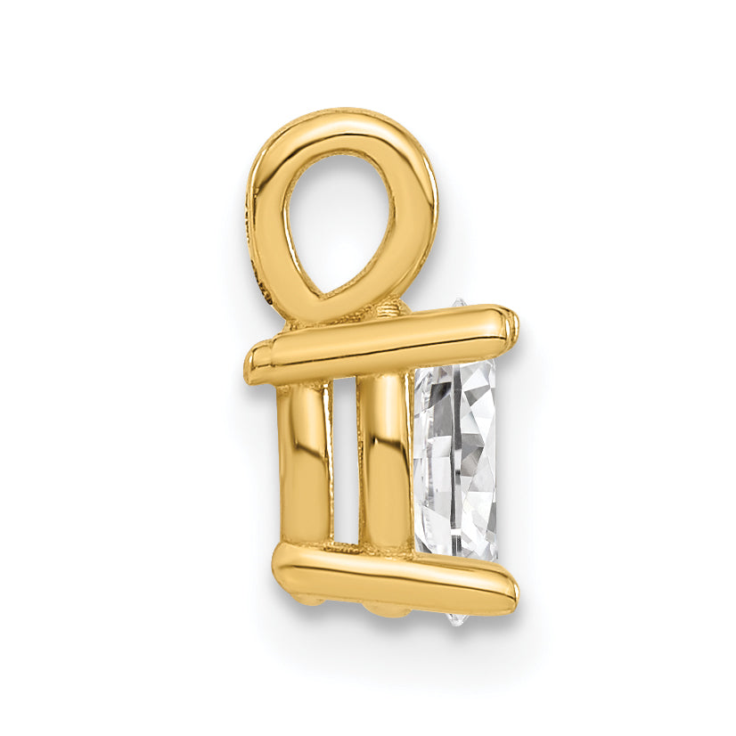 14k 1/3 carat Lab Grown Diamond VS/SI+ G+ Complete Oval Solitaire Pendant