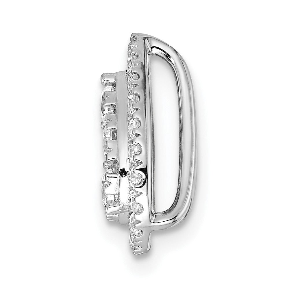 14K White Gold Lab Grown Diamond VS/SI FGH Teardrop Chain Slide