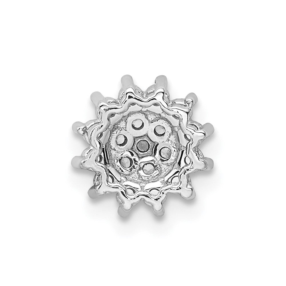 14K White Gold Lab Grown Diamond Vs/Si Fgh Cluster Chain Slide Penda