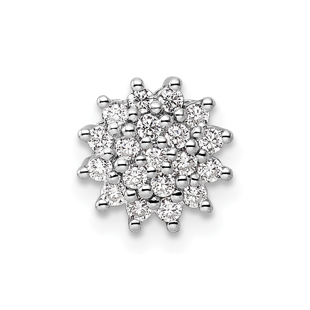 14K White Gold Lab Grown Diamond Vs/Si Fgh Cluster Chain Slide Penda