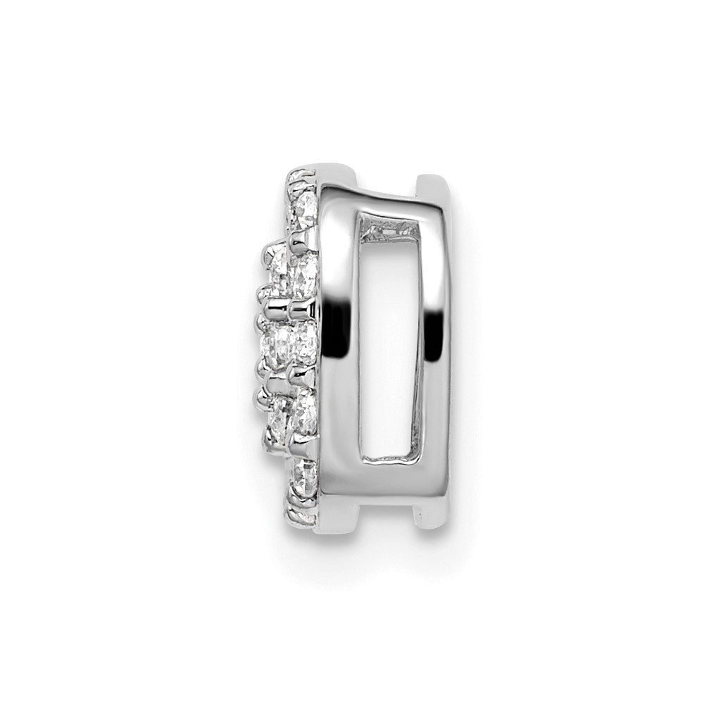 14K White Gold Lab Grown Diamond VS/SI FGH Squared Halo Chain Slide