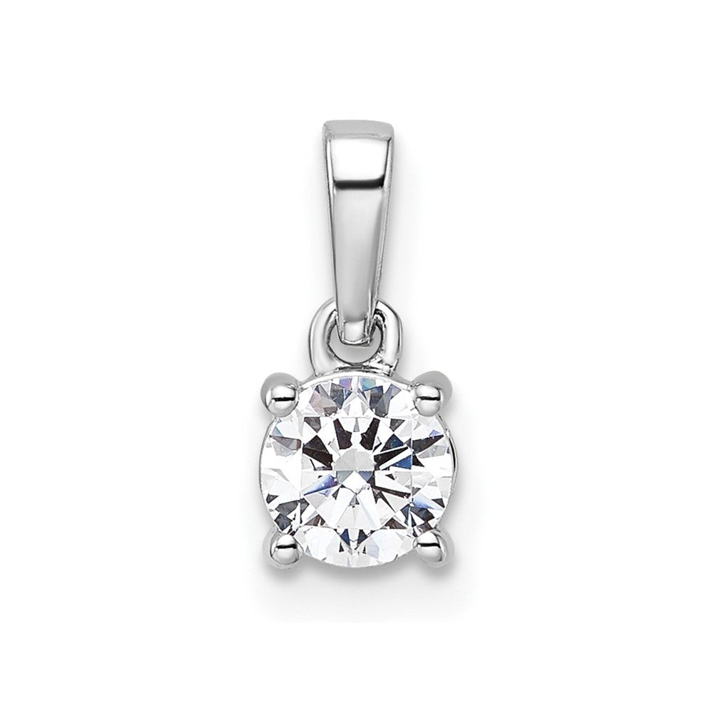 14K White Gold Lab Grown Vs/Si Fgh Dia Fashion Pendant W/Chain