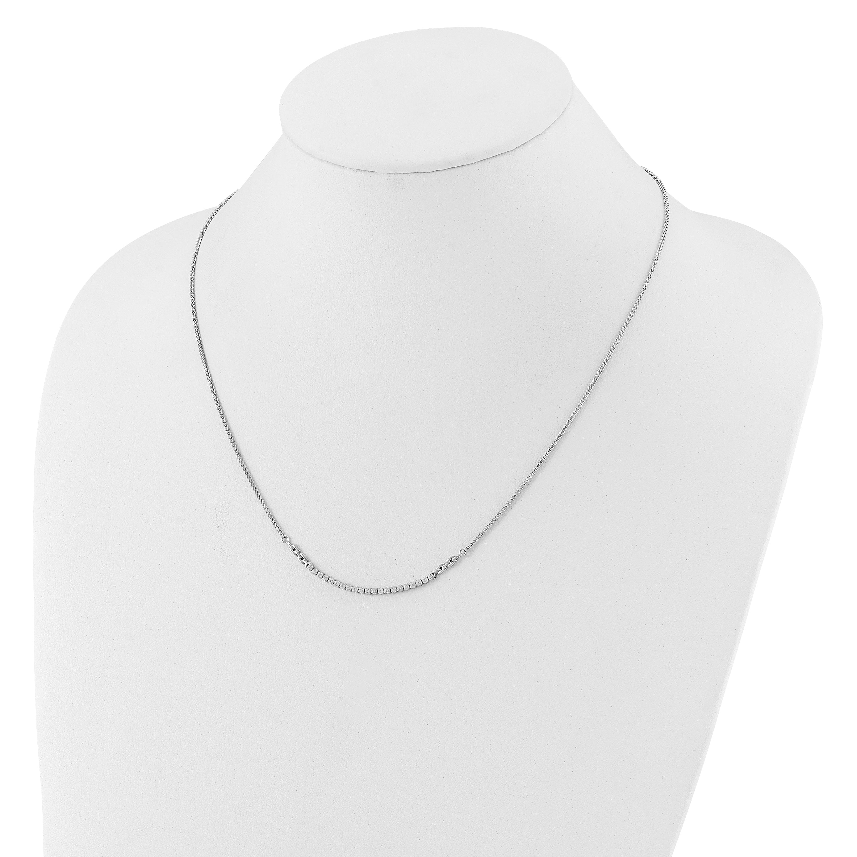 14k White Gold 1/2 carat Lab Grown Diamond VS/SI+ G+ Adjustable up to 24 inch Tennis Style Bolo Necklace