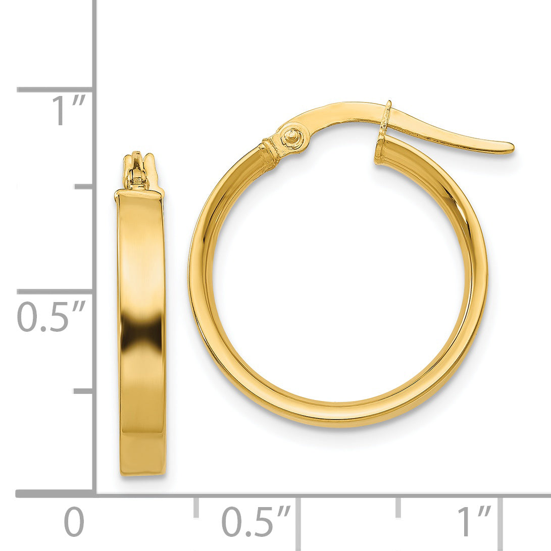 14K 3mm Small Hoop Earrings