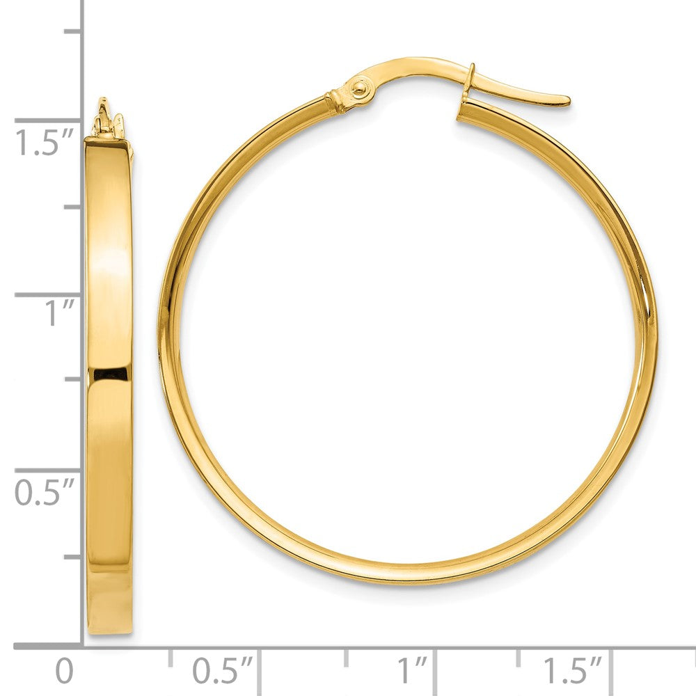 14K 3mm XL Hoop Earrings