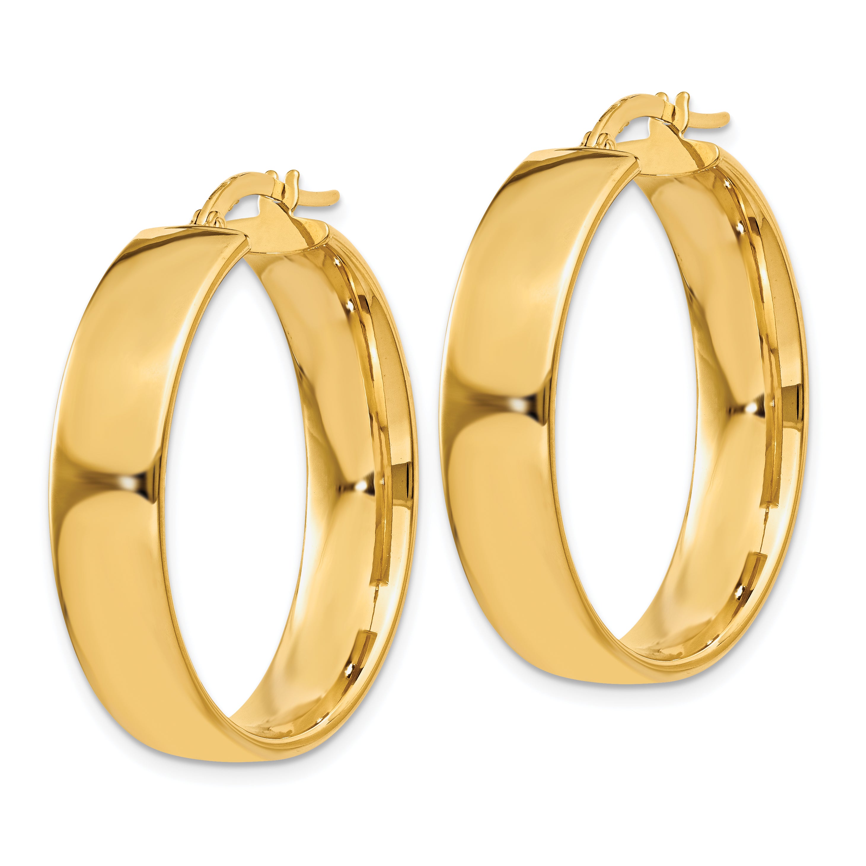 14k 6.75mm Hoop Earrings