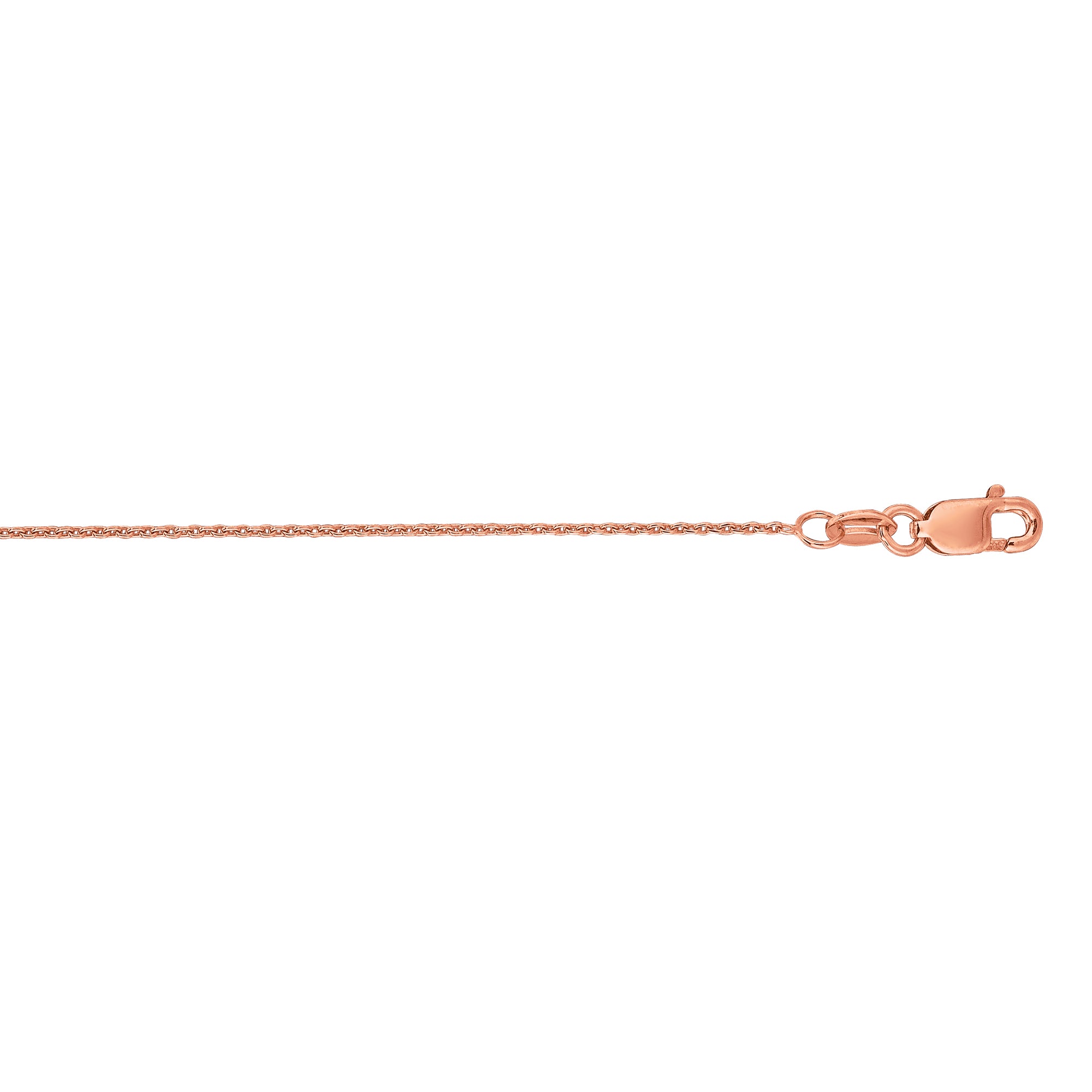 14K Rose Gold 1.5mm 18" Cable Chain with Lobster Clasp