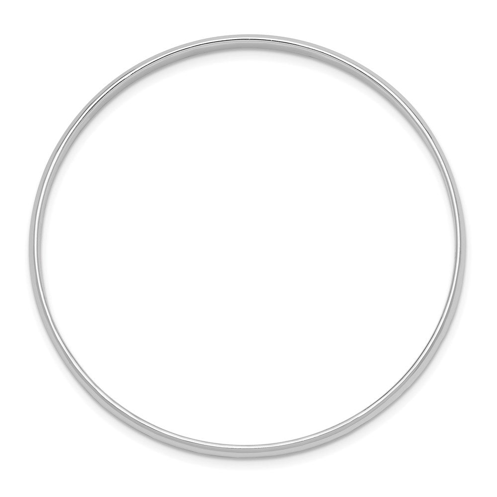 Sterling Silver RH-plated Polished 3mm Slip On Children's Bangle Bracelet