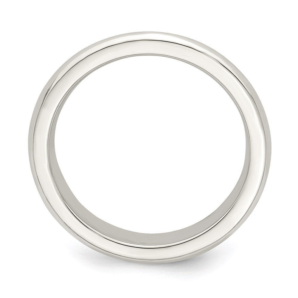 Sterling Silver 4mm Beveled Edge Size 5 Band