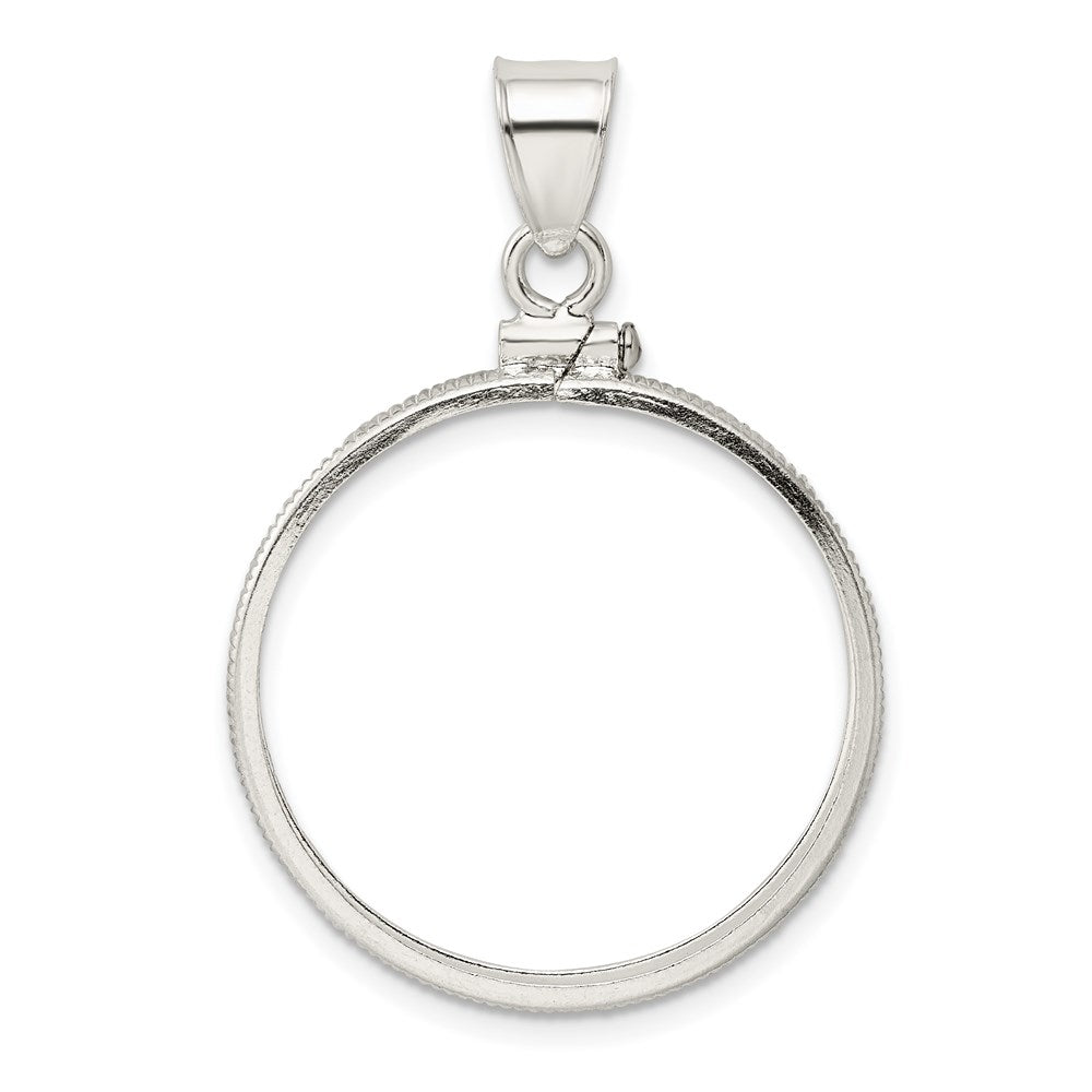 Wideband Distinguished Coin Jewelry Sterling Silver Polished 26.4 x 1.8mm Susan B. Anthony Screw Top Coin Bezel Pendant