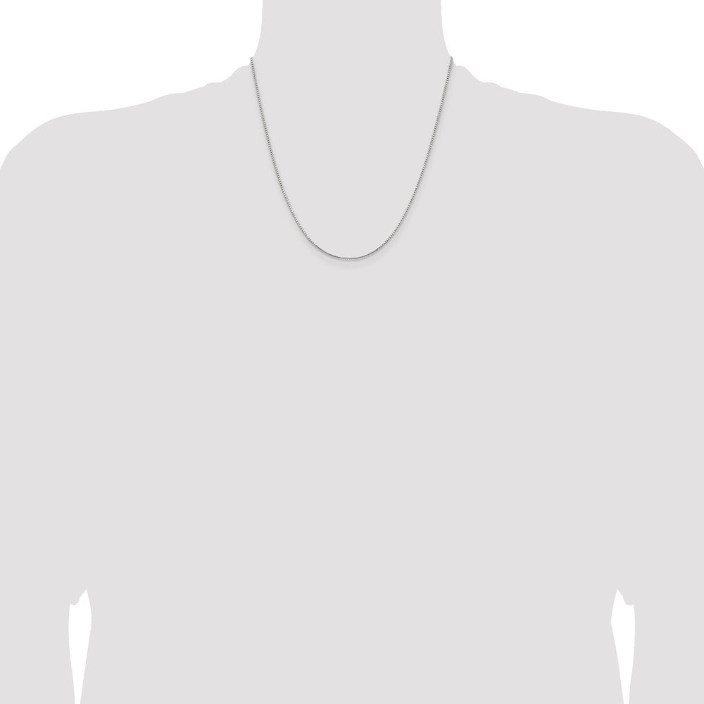 Sterling Silver 1.25mm 8 Sided Diamond-cut Box Chain