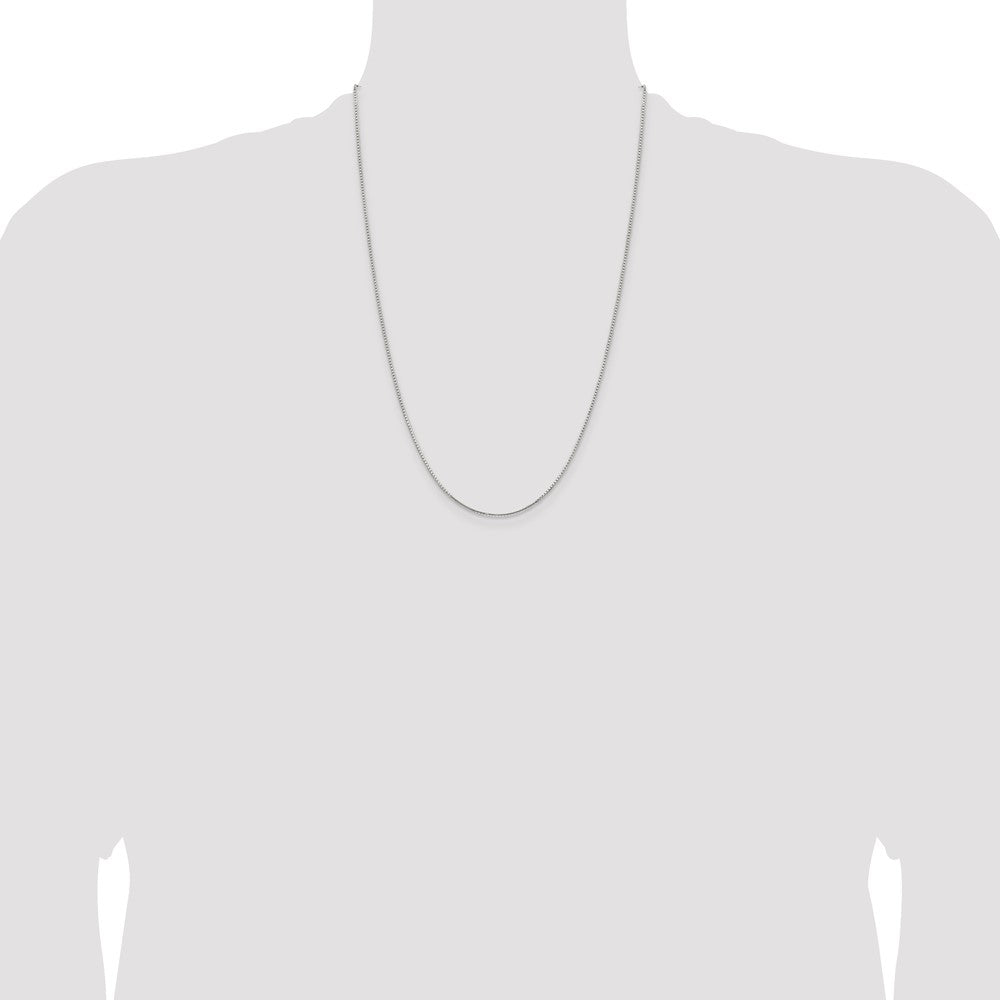 Sterling Silver 1.25mm 8 Sided Diamond-cut Box Chain