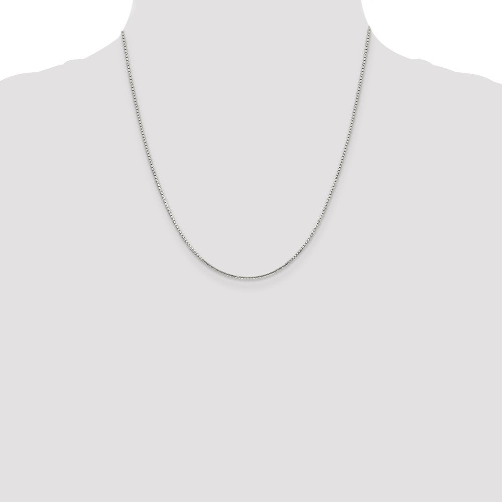 Sterling Silver 1.35mm 8 Sided Diamond-cut Box Chain