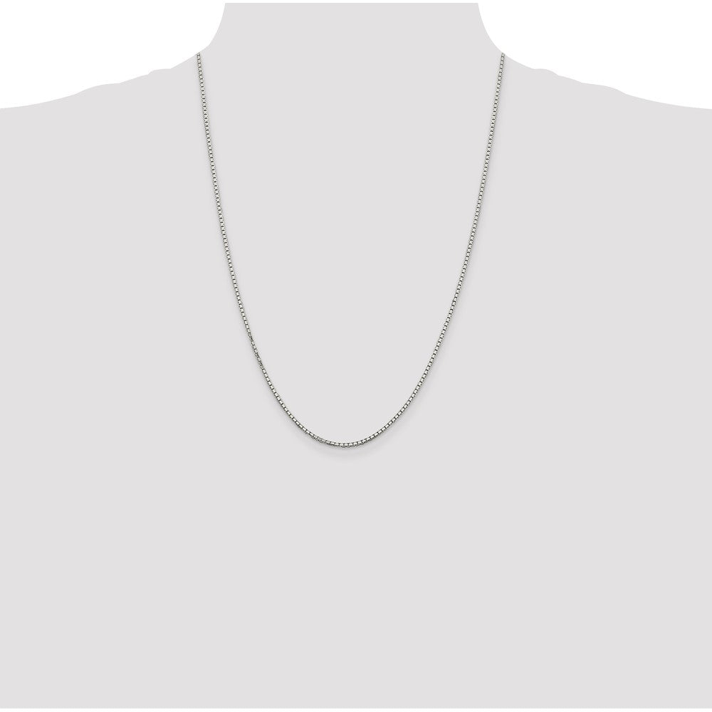 Sterling Silver 1.7mm 8 Sided Diamond-cut Box Chain