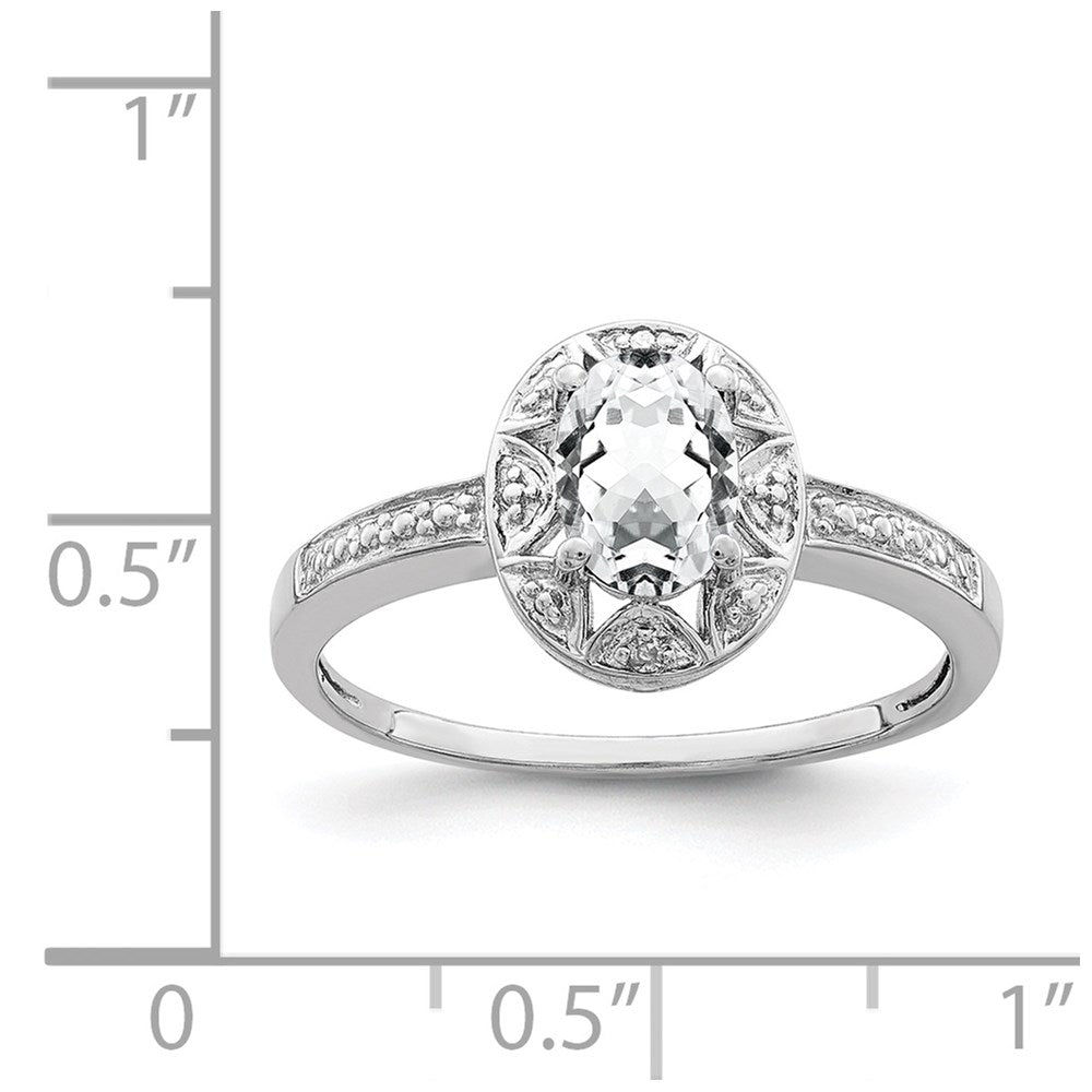 Sterling Silver Diamond Semi-mount Birthstone Ring